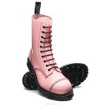 Solovair Allık Pembe Hi-shine 10 Gözlü çelik Burunlu Derby Botu Erkekler F4d4117 - Image 3