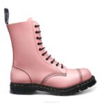 Solovair Allık Pembe Hi-shine 10 Gözlü çelik Burunlu Derby Botu Kadınlar F4d4323 - Image 2