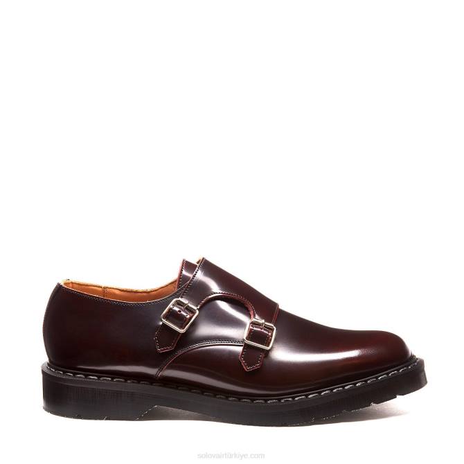 Solovair Bordo çift Tokalı çift Tokalı Keşiş Ayakkabısı Erkekler F4d4216 - Image 1