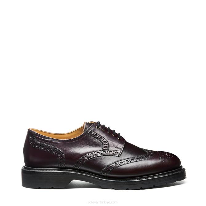 Solovair Bordo Horween 5 Gözlü Gibson Brogue Ayakkabı Erkekler F4d4166 - Image 1