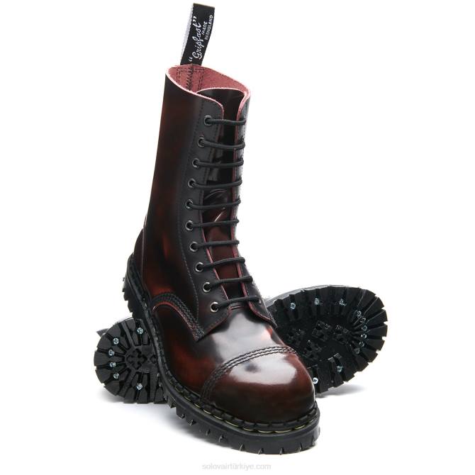 Solovair Bordo Silme 10 Gazlı çelik Burunlu Derby Botu Erkekler F4d4119 - Image 3