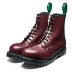 Solovair Kiraz Kırmızısı Hi-shine 8 Gazlı çelik Burunlu Derby çizme Erkekler F4d4160 - Image 4