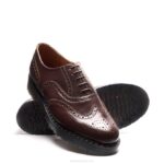 Solovair Koyu Kahverengi Hi-shine Ingilizce Brogue Ayakkabı Erkekler F4d4169 - Image 3