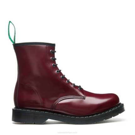 Solovair Merlot Vegan Hi-shine 8 Gözlü Derby çizme Kadınlar F4d4308