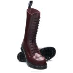 Solovair Oxblood Hi-shine 14 Gözlü çelik Burunlu Derby Botu Erkekler F4d4129 - Image 3