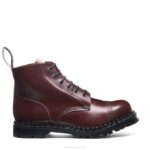 Solovair Oxblood Hi-shine 6 Gazlı çelik Burunlu Derby Botu Erkekler F4d481