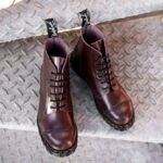 Solovair Oxblood Hi-shine 6 Gazlı çelik Burunlu Derby Botu Erkekler F4d481 - Image 7