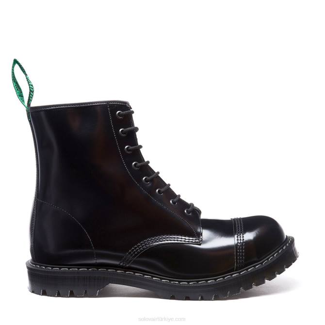Solovair Siyah Hi-shine 8 Gazlı çelik Burunlu Derby çizme Erkekler F4d496 - Image 1