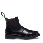 Solovair Siyah Hi-shine Bayi Brogue Botu Erkekler F4d450 - Image 2