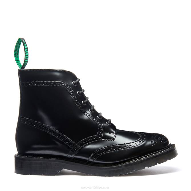solovair_siyah_hi_shine_vegan_6_gozlu_derby_brogue_cizme_erkekler_f4d422.jpg Solovair Siyah Hi-shine Vegan 6 Gözlü Derby Brogue çizme Erkekler F4d422 - Image 1