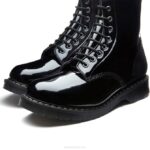 Solovair Siyah Patentli Vegan 8 Gözlü Derby çizme Kadınlar F4d4307 - Image 4