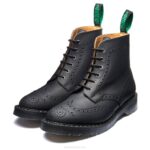 Solovair Siyah Yağlı 6 Gözlü Brogue çizme Erkekler F4d423 - Image 4