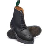Solovair Siyah Yağlı 6 Gözlü Brogue çizme Kadınlar F4d4252 - Image 3